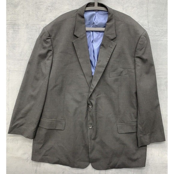 GS Perfect Fit Blazer Mens Size 58 Long Gray Notch Single Vented 4 Button Sleeve - Picture 1 of 16